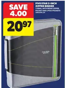 Real Canadian Superstore FIVE STAR 2-INCH ZIPPER BINDER offer