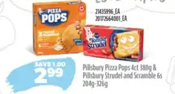 Real Canadian Superstore Pillsbury Pizza Pops 4ct 380g & Pillsbury Strudel and Scramble 6s 204g-326g offer