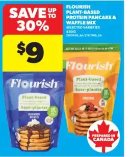 Real Canadian Superstore FLOURISH PLANT-BASED PROTEIN PANCAKE & WAFFLE MIX, 430 G offer