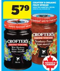 Real Canadian Superstore CROFTER'S ORGANIC FRUIT SPREAD, 383 ML offer