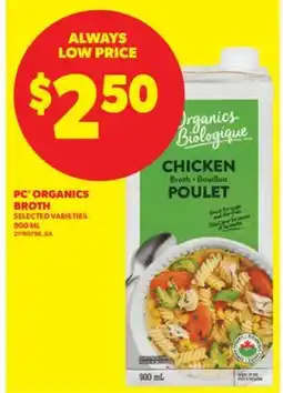 Real Canadian Superstore PC ORGANICS BROTH, 900 ML offer
