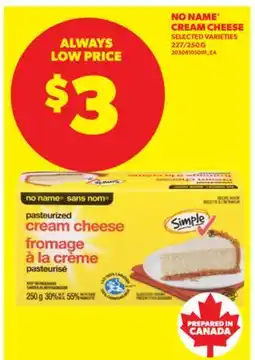 Real Canadian Superstore NO NAME CREAM CHEESE offer