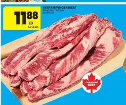 Real Canadian Superstore BEEF RIB FINGER MEAT BONELESS, CRYOVAC offer