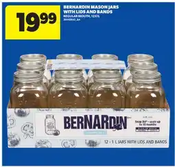 Real Canadian Superstore BERNARDIN MASON JARS WITH LIDS AND BANDS, 12X1L offer