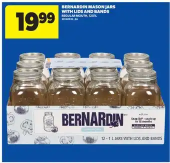 Real Canadian Superstore BERNARDIN MASON JARS WITH LIDS AND BANDS, 12X1L offer