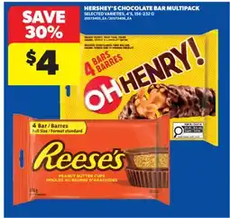 Real Canadian Superstore HERSHEY'S CHOCOLATE BAR MULTIPACK, 4'S, 156-232 G offer