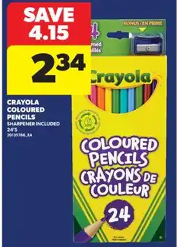 Real Canadian Superstore CRAYOLA COLOURED PENCILS, 24'S offer