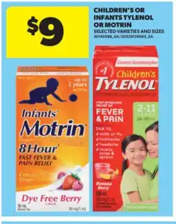 Real Canadian Superstore CHILDREN'S OR TYLENOL OR MOTRIN offer