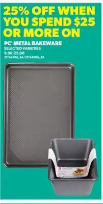 Real Canadian Superstore PC METAL BAKEWARE offer
