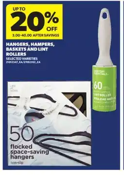 Real Canadian Superstore HANGERS, HAMPERS, BASKETS AND LINT ROLLERS offer