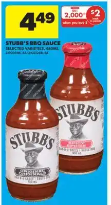 Real Canadian Superstore STUBB'S BBQ SAUCE, 450ML offer