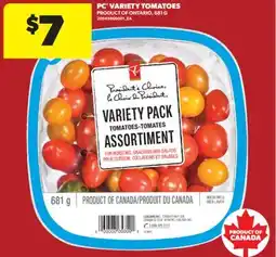 Real Canadian Superstore PC VARIETY TOMATOES, 681 G offer