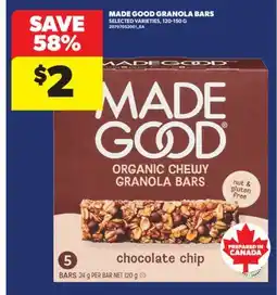 Real Canadian Superstore MADE GOOD GRANOLA BARS offer