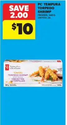 Real Canadian Superstore PC TEMPURA TORPEDO SHRIMP, 340 G offer