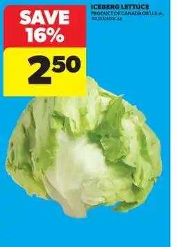 Real Canadian Superstore ICEBERG LETTUCE offer