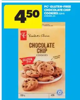 Real Canadian Superstore PC GLUTEN-FREE CHOCOLATE CHIP COOKIES, 220 G offer
