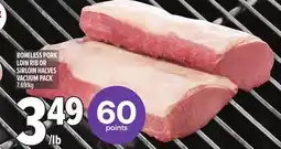 Metro BONELESS PORK LOIN RIB OR SIRLOIN HALVES offer