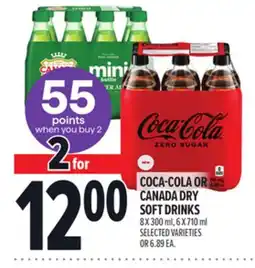 Metro COCA-COLA OR CANADA DRY SOFT DRINKS offer