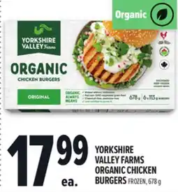 Metro YORKSHIRE VALLEY FARMS ORGANIC CHICKEN BURGERS offer