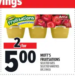 Metro MOTT'S FRUITSATIONS offer
