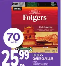 Metro FOLGERS COFFEE CAPSULES offer
