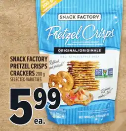 Metro SNACK FACTORY PRETZEL CRISPS CRACKERS offer