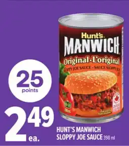 Metro HUNT'S MANWICH SLOPPY JOE SAUCE offer