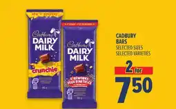 Metro CADBURY BARS offer