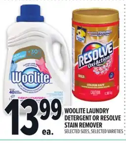 Metro WOOLITE LAUNDRY DETERGENT OR RESOLVE STAIN REMOVER offer