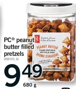 Fortinos PC PEANUT BUTTER FILLED PRETZELS, 680 G offer