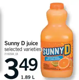 Fortinos SUNNY D JUICE, 1.89 L offer