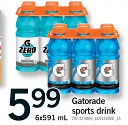 Fortinos GATORADE SPORTS DRINK, 6X591 ML offer