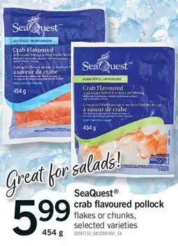 Fortinos SEAQUEST CRAB FLAVOURED POLLOCK CRAB, 454 G offer