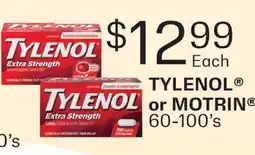 Fortinos TYLENOL OR MOTRIN , 60-100' S offer