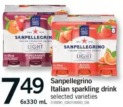 Fortinos SANPELLEGRINO ITALIAN SPARKLING DRINK, 6X330 ML offer