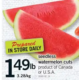 Fortinos SEEDLESS WATERMELON CUTS offer