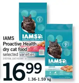 Fortinos IAMS PROACTIVE HEALTH DRY CAT FOOD, 1.36-1.59 KG offer