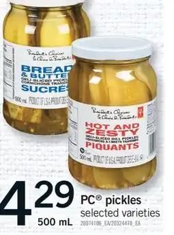 Fortinos PC PICKLES, 500 ML offer