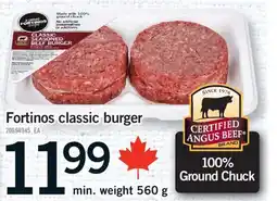 Fortinos FORTINOS CLASSIC BURGER offer
