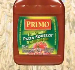 Fortinos PRIMO PIZZA SAUCE SQUEEZE, 375ML offer