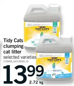 Fortinos TIDY CATS CLUMPING CAT LITTER, 2.72 kg offer