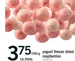 Fortinos YOGURT FREEZE DRIED RASPBERRIES offer
