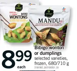 Fortinos BIBIGO WONTON OR DUMPLINGS, 680/710 g offer