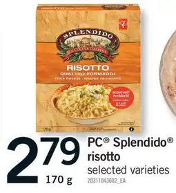 Fortinos PC SPLENDIDO RISOTTO, 170 G offer