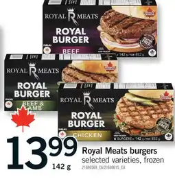 Fortinos ROYAL MEATS BURGERS, 142 G offer