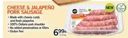 Fortinos CHEESE & JALAPEÑO PORK SAUSAGES offer