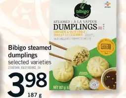 Fortinos BIBIGO STEAMED DUMPLINGS, 187 g offer