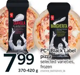 Fortinos PC BLACK LABEL PIZZA, 370-420 g offer