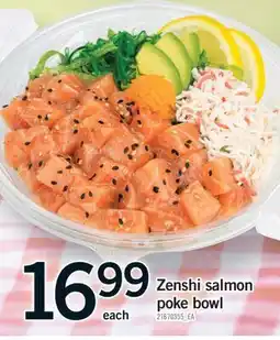 Fortinos ZENSHI SALMON POKE BOWL offer