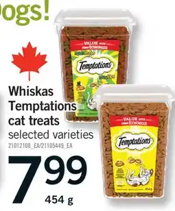 Fortinos WHISKAS TEMPTATIONS CAT TREATS, 454 G offer
